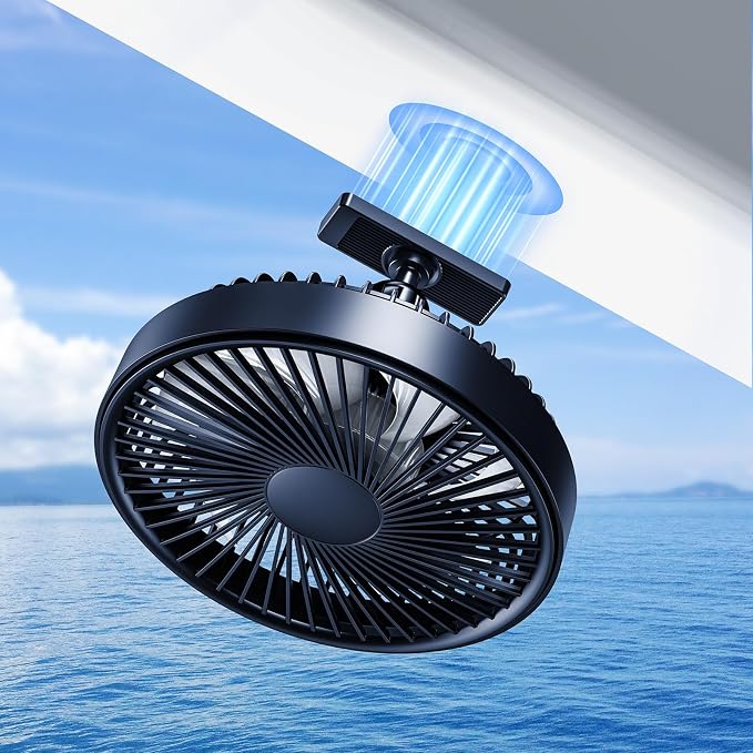 Magnetic Cruise Approved Fan, Portable Travel Fan 360 Degree Adjustable, 3 Speed, Rechargeable Cooling Fan for Cruise Ship Cabin, Golf Cart, GYM, Kitchen Refrigerator, Cruise Essentials 2026, Black