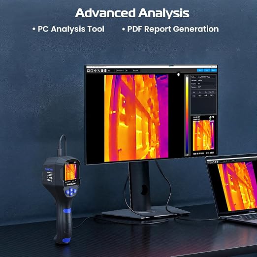 Thermal Imaging Camera, Dual-Light Infrared Thermal Camera for Home Inspection | 240×240 TISR Thermal Imager IR Camera, Smart Modes, 25Hz and -4°F to 1022°F for Water Leaks, HVAC, Electrical, Plumbing