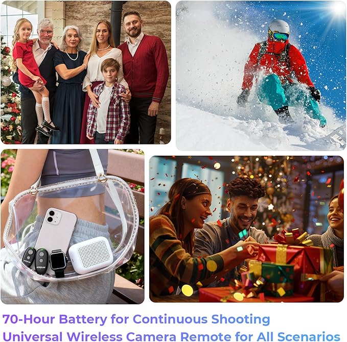 Upgraded Rechargeable Wireless Camera Remote Control Shutter Release for Canon EOS RP, R6 Mark II, Rebel T7, T6,T5, T3, SL2,5D Mark II,5D Mark III,5d Mark iv,6D Mark II, 7d Mark II,7D Series,5D Series