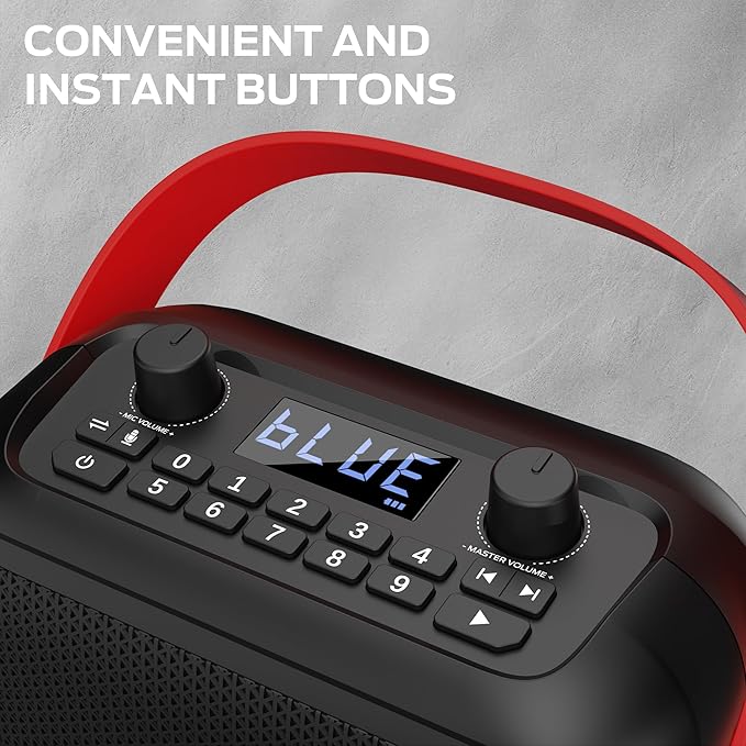 Monster MFS 1 Portable Bluetooth Speakers, Wireless Bluetooth Speaker with 40W Loud Stereo Sound, Outdoor Speakers with Handle, 12H Playtime, Supports TF Card, AUX for Indoor Outdoor