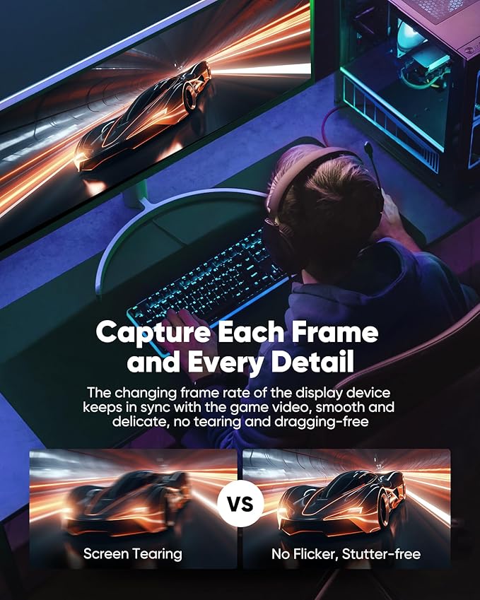 Snowkids 8K HDMI Fiber Optic Cable Long 2.1 100FT/30M, Unidirectional 48Gbps High Speed 8K60 4K Braided HDMI Cord eARC HDR10 2.2&2.3 Compatible for TV/Monitor/PS-5/X-box/Sound System & More