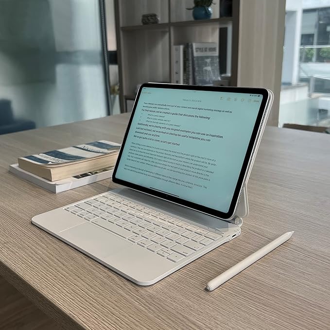 InUnion Magic Keyboard for iPad Pro 11(1st/2nd/3rd/4th)&iPad Air 11 Inch (M2,2024/M3,2025) and 10.9" iPad Air 5th&4th Generation, Bluetooth Magnetic Keyboard Case with Trackpad, USB Charging, Backlit