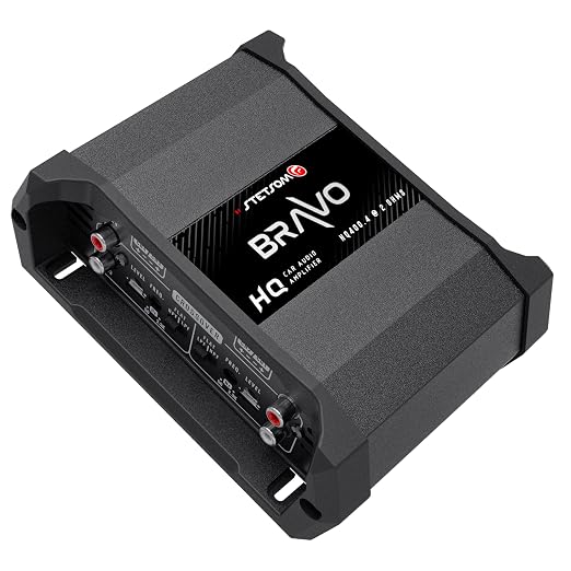 Stetsom Bravo HQ 400.4 - Multichannel Car Audio Digital Amp, 2 Ohms Stable - 400 Watts RMS 4 Independent Channels, Variable Crossover, Full Range, Car Stereo ds Bridge Speakers 400x4 RCA & High Input