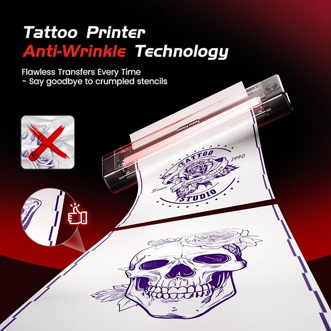 TATTMUSE Portable Printers Wireless for Travel Compatible with Phone & Pad, Bluetooth Small Mobile Compact Printer for Phone Laptop, Support 8.5'' x 11'' US Letter & A4 Thermal