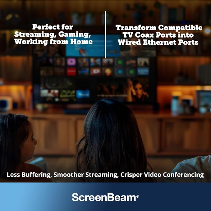 ScreenBeam Bonded MoCA 2.5 Network Adapter for Highest Speed Internet, Ethernet Over Coax - Single Add-On Adapter for Existing MoCA Network (Model: ECB7250S02)