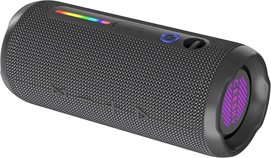 Ceesky AEDILYS Portable Bluetooth Speaker with RGB LED Lights, 30W Powerful Sound, Deep Bass, Wireless Connectivity