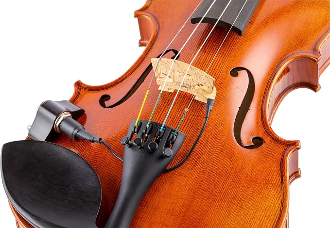 KNA VV-3 Portable Piezo Pickup for Violin and Viola – Lightweight Bridge-Mounted Sensor, Natural Acoustic Sound, Easy Installation, 1/4" Output Jack, No Instrument Modification, Handcrafted in Europe