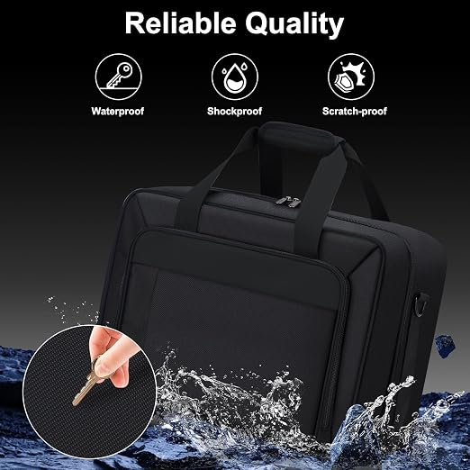 GDNasist Carrying Case Fit for PS5, Travel Thickened Protective Bag Compatible with Playstation 5 Console, Headset, PS5 Controller, Game Discs, and Gaming Accessories, All Black