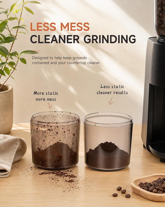 Coffee Grinder, Electric Burr Coffee Grinder with 38 Grind Settings for Espresso, Pour Over & French Press, Conical Burr Coffee Bean Grinder, One-Touch Operation, Easy Clean, Black