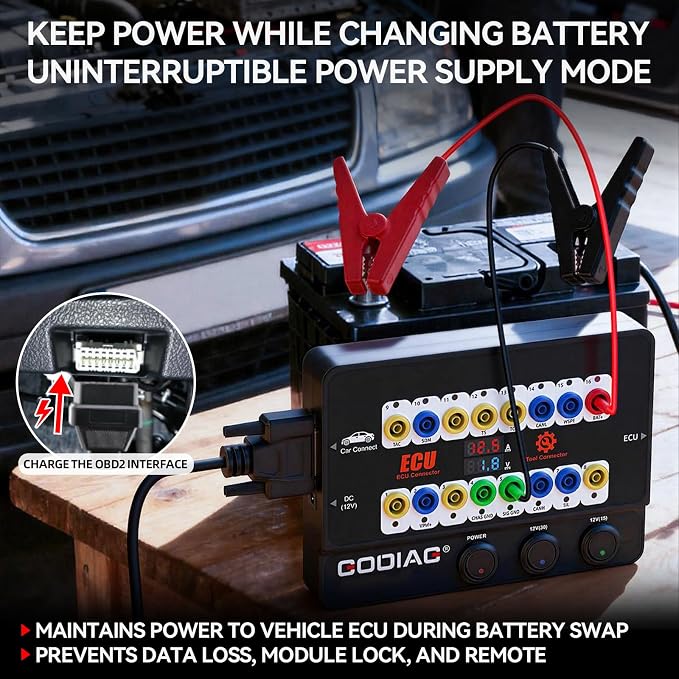 GODIAG GT100+ OBD2 Breakout Box, 16-Pin Automotive ECU Connector Scan Tool for Bench Testing and CAN Bus/K-LINE Signal Testing