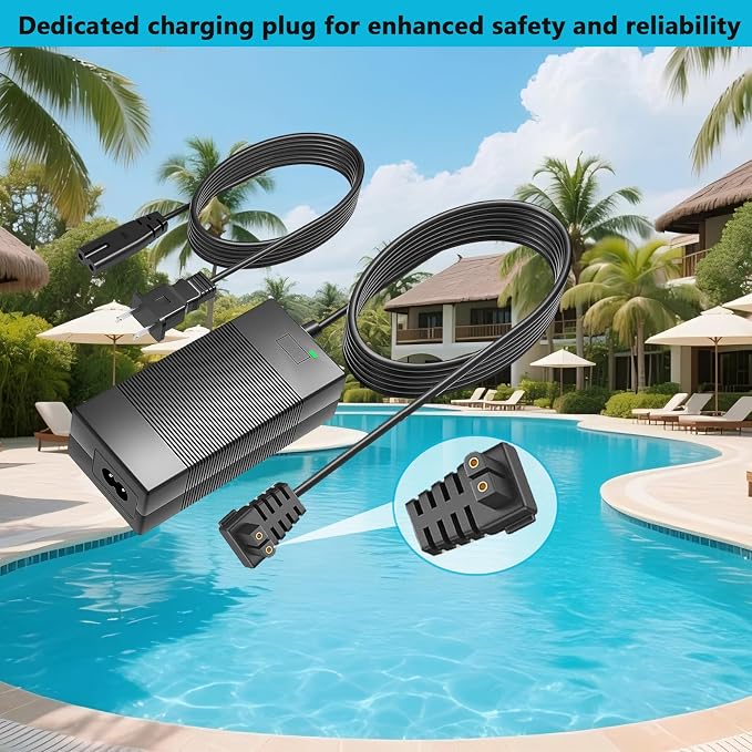 26V Charger, for 21.6V Batteries Suitable Compatible with Seauto Crab CR and Zyerch SAT30 Robotic Pool Cleaner Battery Charging Power Adapter Cables