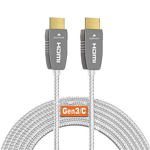 RUIPRO Crystal 8K HDMI Ultra High Speed Latest 2.1b Certified Fiber Optic Cable 25 feet 8K60Hz 4K120Hz 48Gbps eARC HDR HDCP2.3 for RTX4080/4090/3080/3090 Xbox PS5 AVR Projector LG/Samsung/Sony