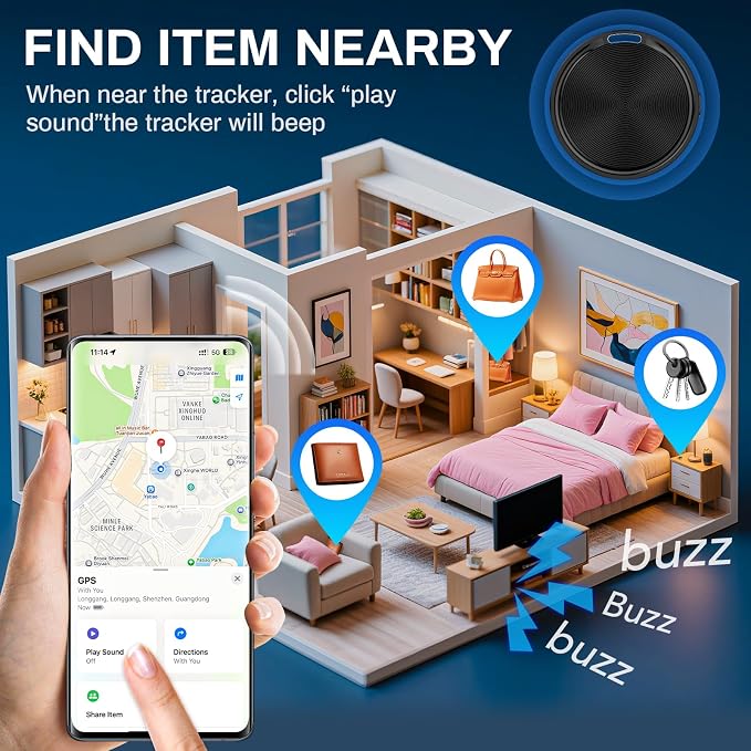 Tracker for Vehicles-Car Tracker Device Hidden for Vehicles, Real-Time Tracking for Kids, Car, Pets, Works with Find My, No Monthly Fee or Subscription(Available for Android and iOS)