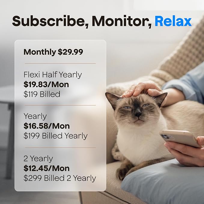 Waggle 4G LTE Pet Monitor Lite + RV Mini Camera - Cellular Temperature & Humidity Monitor, Real-time Alerts - RV/Camper/Van/Car Monitoring - Subscription Required