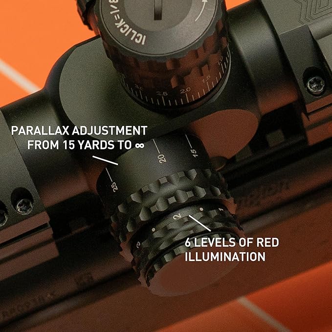 Monstrum Hornet II 6-24x50 FFP Rifle Scope | Includes Zero Stop, Scope Level, and Detachable Sunshade