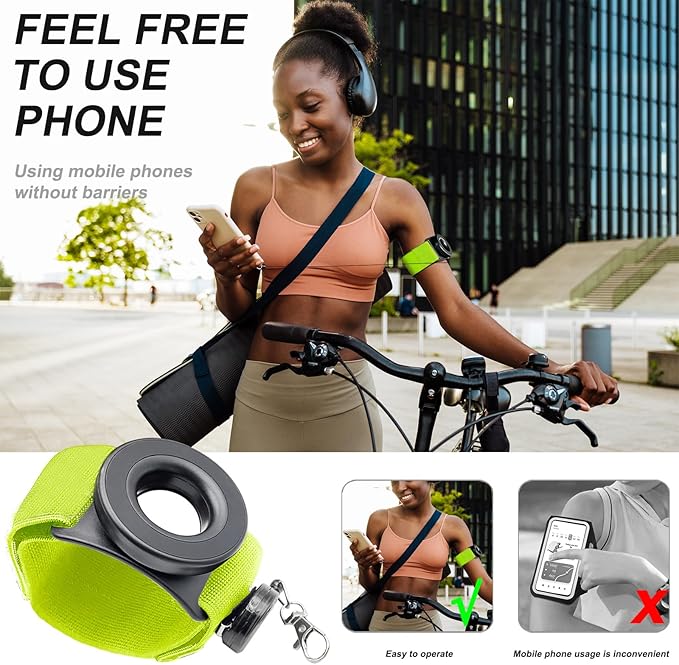 Running Phone Holder,Fits Armband&Wristband,Upgraded N52 Magnetic with Telescopic Anti-Drop Lanyard,360° Rotatable,Universal for iPhone,Samsung&All Android Phones