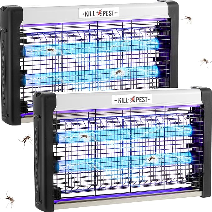 Qualirey Electric Bug Zapper Summer Indoor Electric Bug Zapper 6w Purple UV Light, 2 LED Bulbs Enhanced Dual-Band Attraction & Energy Saving, Fruit Flies Mosquito Insect Killer for Outdoor(2 Pcs)