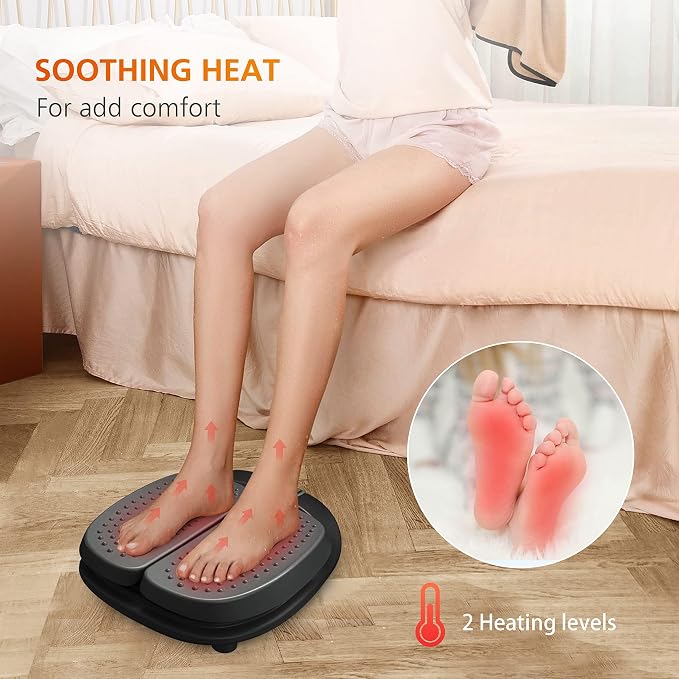 Snailax Foot Massager Machine with Heat,Remote Control, Adjustable Vibration Feet Massager Machine Increased Blood Circulation,Plantar Fasciitis, Stress, Gifts for Mom, Wife (Black)
