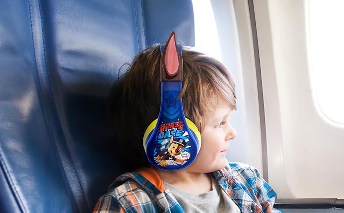 EKIDS - PAW Patrol Chase Bluetooth Headphones for Kids, Wireless Headphones for SC