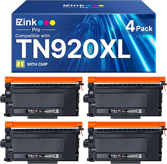 TN920XL TN920 Toner Cartridge with HL-L6210DW HL-5915DW Compatible for Brother TN920 TN920XL TN 920XL TN-920 XL TN920XXL TN920UXXL High Yield with Chip for HL-L6210DWT HL-L5210DN HL-L5210DWT, 4 Black
