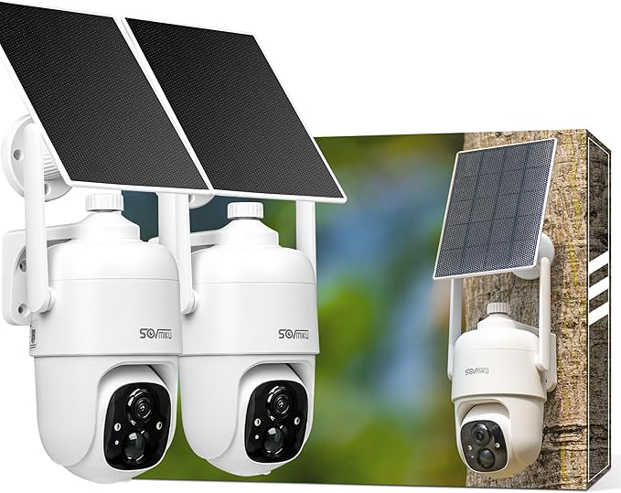 Vicohome 2CQ1 AI 2K Solar Security Camera Wireless Outdoor, Battery Powered,Two Way Audio,Motion Detection, 360° View,Easy to Setup,Color Night Vision,Audible Flashlight Siren,180 Days Care Plan