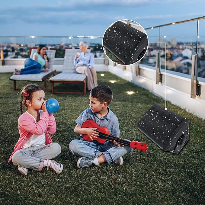 STUDIOFINIX 5.25 Inches 600 Watts Indoor Outdoor Bluetooth Speakers All Weather Wired Wall Mount System for Patio Deck (4 Speakers)