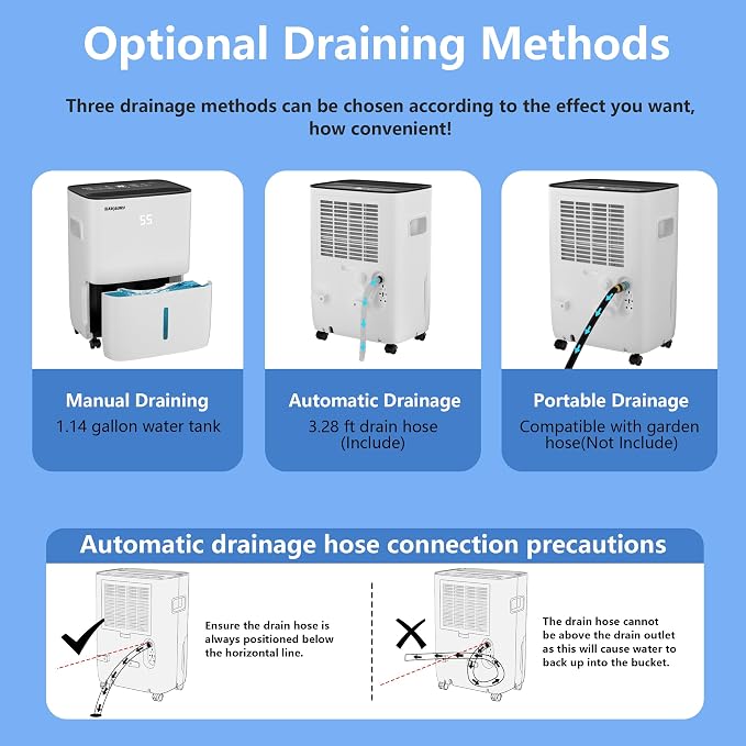 SAHAUHY 80 Pints Dehumidifier for Basement,5,200 Sq. Ft Dehumidifier | With Timer Automatic Defrosting Drain Hose Water Tank for Home Bedroom Garage Basement Stockroom and Large Room