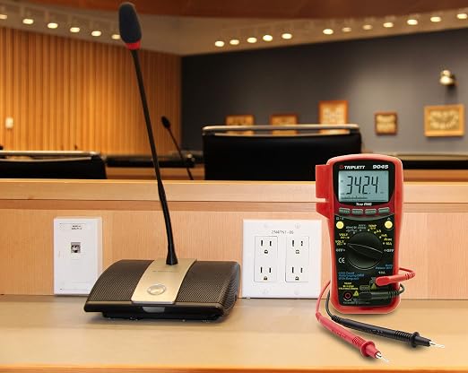 Triplett 9045 True RMS 6000 Count Digital Multimeter - AC/DC Voltage, AC/DC Current, Resistance, Continuity, Diode Test, and Capacitance