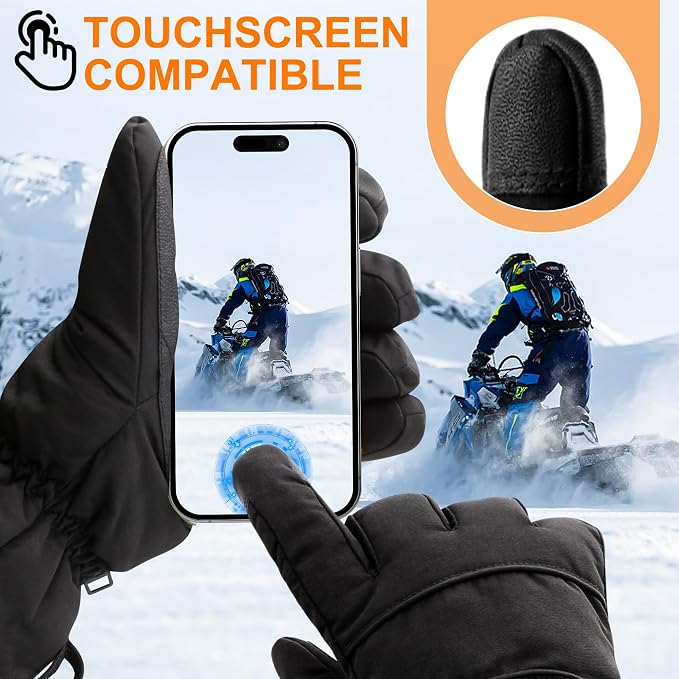 Heated Gloves 3.7V 3200mAh Heating Gloves Waterproof Windproof Hand Warmers for Skiing Hiking Hunting Fishing Snowboarding Cycling