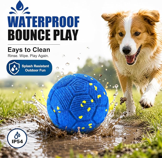 vinkey Smart Interactive Dog Toy, Dog Ball Toy, Automatic Moving, Bouncing, and Rotating, E-TPU Material, IP56 Waterproof Rating, Active Rolling Ball for Puppy, Medium and Large Dogs