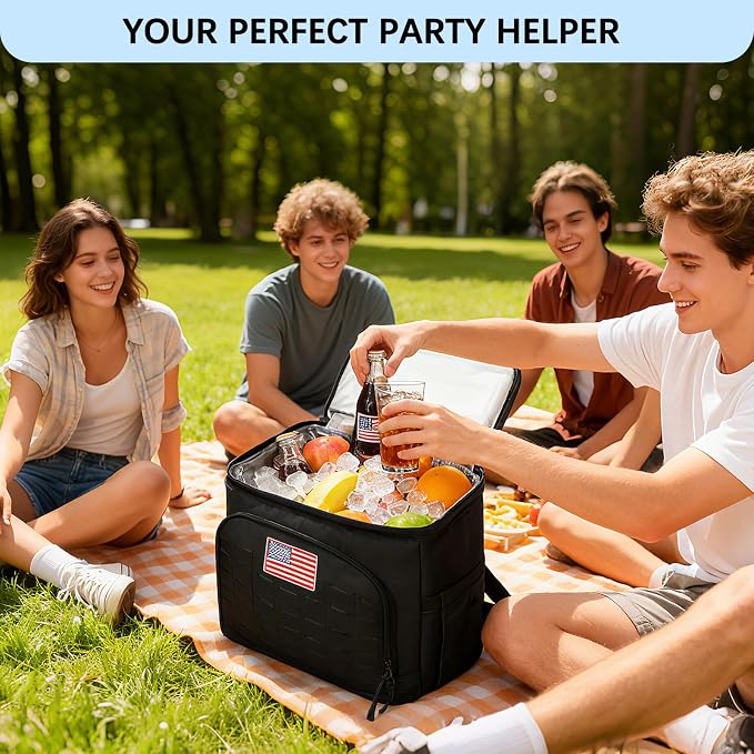 Goloni 40L Insulated Cooler Backpack, Leakproof Lightweight Soft-Sided Cooler with Cooler Compartment