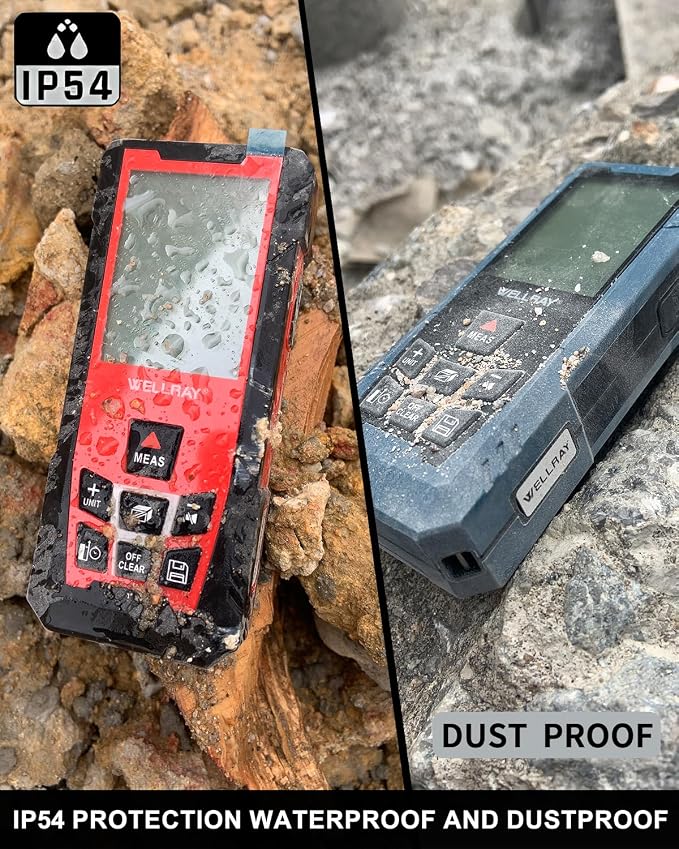 Laser Measuring Tool, 500FT Laser Measure Tool with ±1/16" Accuracy, IP54 Laser Distance Meters with FT/in Units for Area/Volume, Laser Measurement Tool with Angle Sensor for DIY Home Indoor