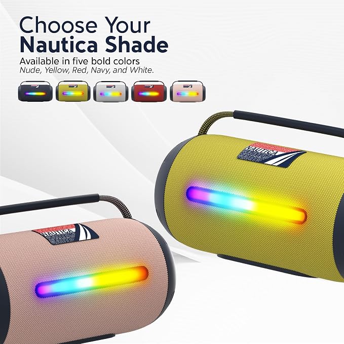Nautica Urban SP610 True Wireless Outdoor Speaker, Portable IP5 Splash-Proof Bluetooth Speaker, Perfect for Camping, Beach, Backyard & Travel