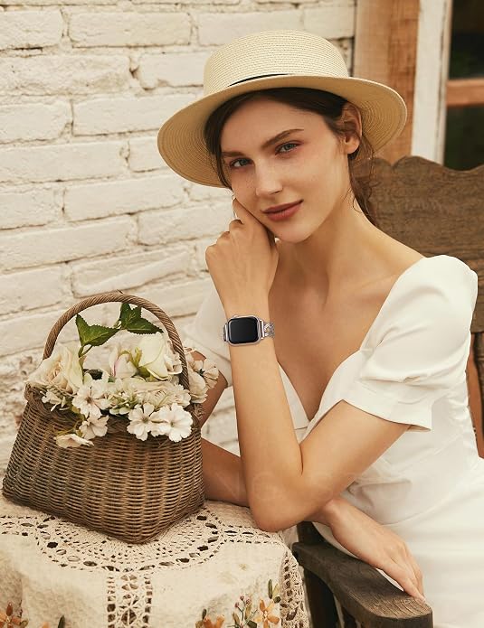 TOYOUTHS Dressy Bracelet Compatible with Apple Watch Bands 38/40/41/42/44/45/46/49mm Women, Celtic Stainless Steel Metal Fancy Nice Pretty Strap for iWatch Series 11 10 9 8 7 6 5 4 Ultra/SE 3 2 1