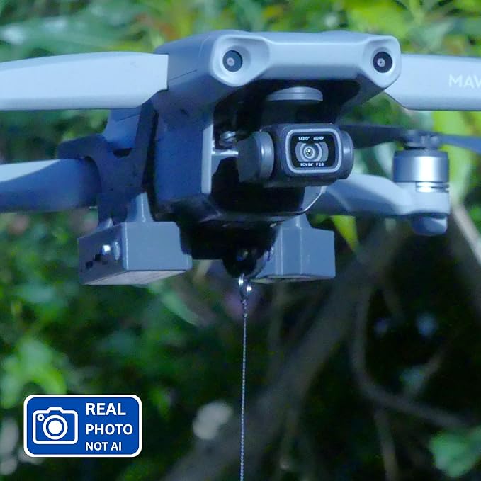 Release and Drop Professional Device for DJI Mavic AIR 2 / 2S - U.S. Patent - Drone Fishing, Bait Release, Load Delivery, Search and Rescue and Fun - by DRONE SKY HOOK