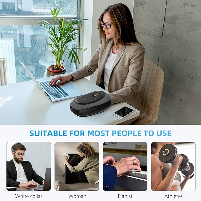 COMFIER Hand Massager with Heat and Compression, Cordless Hand Massager for Arthritis and Carpal Tunnel, Wrist, Finger Massage for Mom, Dads, Women and Men (Black)