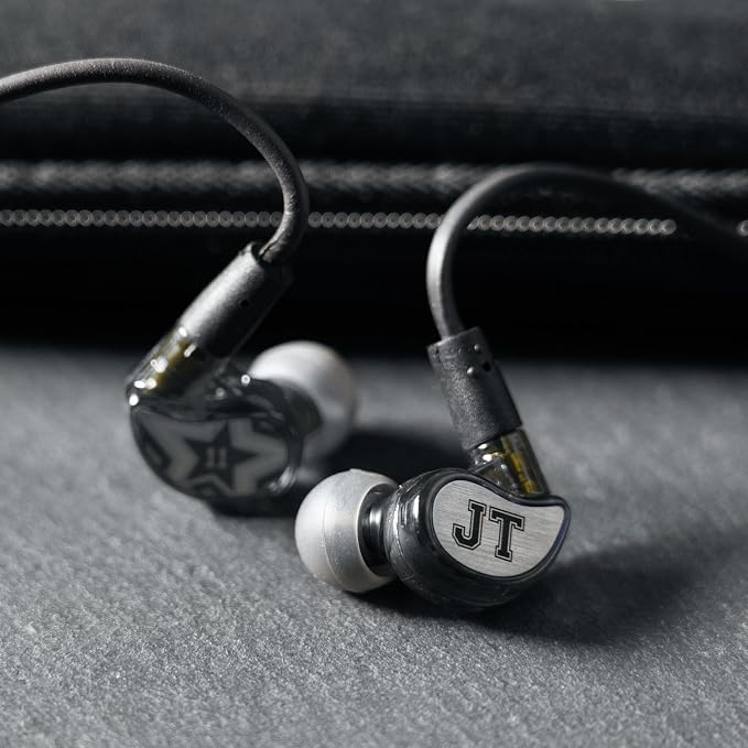 MEE audio Personalized M6 PRO in Ear Monitor Headphones for Musicians w/Engraved Metal Faceplates: Choose an Artwork and/or Add Custom Text, Noise Isolating Professional Earbuds w/Replaceable Cables
