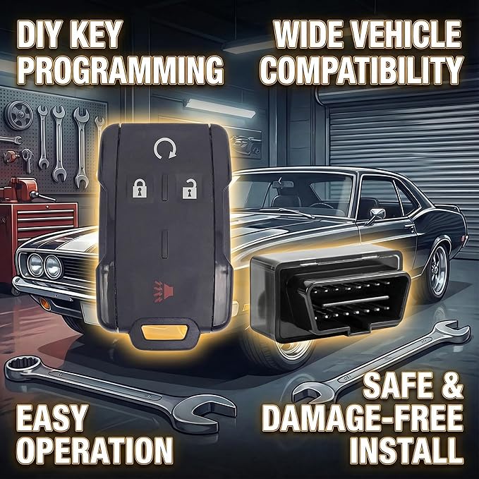 DIY Keyless Entry Remote Car Key Fob Replacement Fits Compatible with Chevy Silverado GMC Sierra 1500 2500 3500 2014-2020, for Colorado Canyon 2015-2020, for Tahoe Suburban Yukon, FCC ID: M3N32337100
