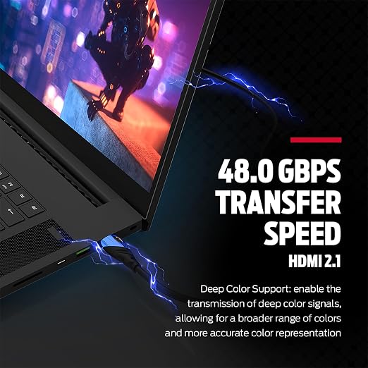 Monster 8K HDMI Cable — Xbox Series X & PlayStation 5 HDMI Cable w/ 24K Gold Contacts & V-Grip, 48 Gbps Speed, 60/120 Hz Refresh Rate, Dynamic HDR & eARC for Superior Visuals & Audio (6 FT) New Model