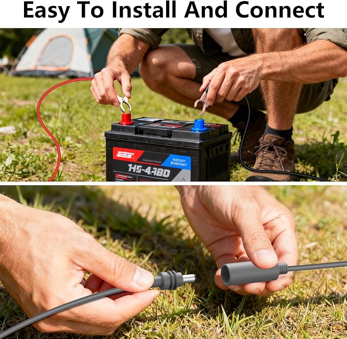 Starlink Mini 12v Adapter, Starlink Mini Power Supply 12V to 30V/3.5A DC Converter for RV/Truck/Solar Panel, Compatible with Starlink Mini Accessories, Upgrade with Removable Alligator Clips