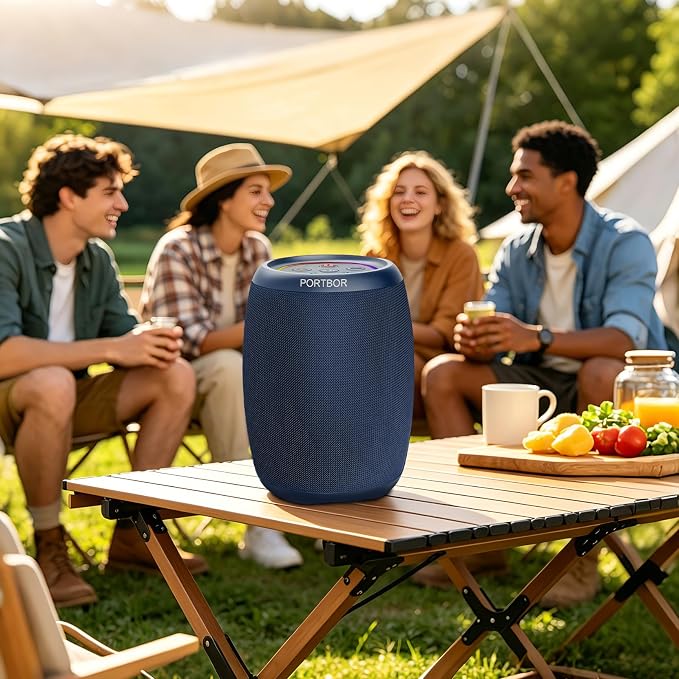 Bluetooth Speaker, Portable Wireless Speaker with Stereo Loud Sound, BT5.3, IPX5 Waterproof, TWS Pairing, for Outdoor Home Party Beach Camping, Electronics, Holiday Birthday Gift