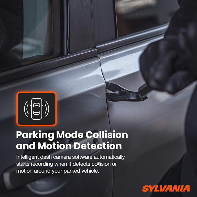 SYLVANIA - Roadsight Mirror Dash Camera and Backup Camera - 340 Degree View - HD 1080p, Elastic Mount, 32GB Memory Card, G-Sensor, 9.66" LED IPS Touch Screen, Truck, Car, Taxi