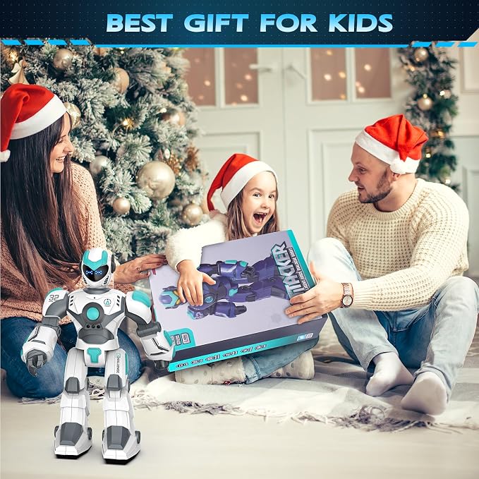 VATOS Remote Control Robot for Kids Extra Large, 15.4" Programmable RC Robot Toy with Sing Dance, Gesture Sensing & Voice Control Rechargeable Smart Toy for Boys Girls Toddler 3 4 5 6 8+