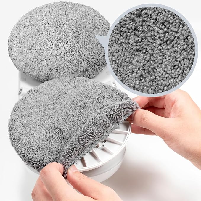 10 Pieces Microfiber Replacement Pads for W2/W3/X1 Window Cleaners, Reusable, Machine Washable (10)