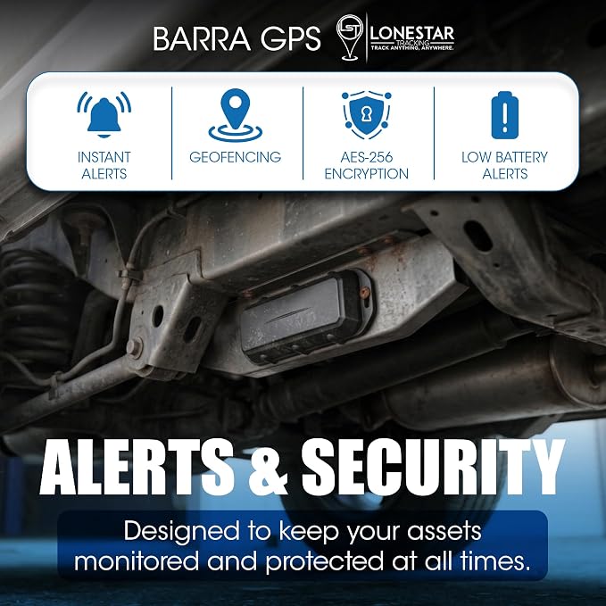 Lonestar Tracking Barra GPS – 4G & 5G GPS Tracker for Vehicles, Trucks, Trailers & Assets, Long Battery Life, Rugged IP68 Waterproof, Tamper Alerts, Adaptive Real-Time Tracking (Low Cost Subscription)