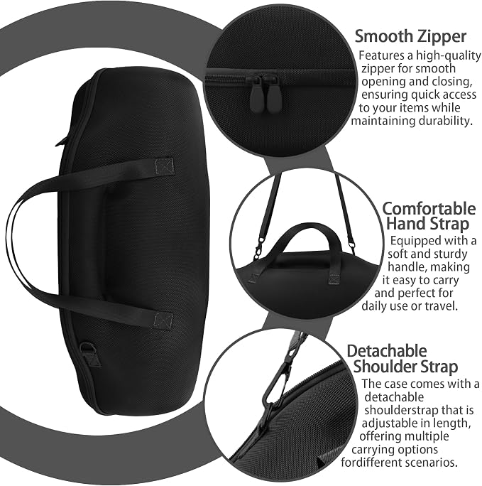 co2CREA Hard Travel Case Replacement for JBL Boombox 4 Waterproof Portable Bluetooth Speaker (Black Case)