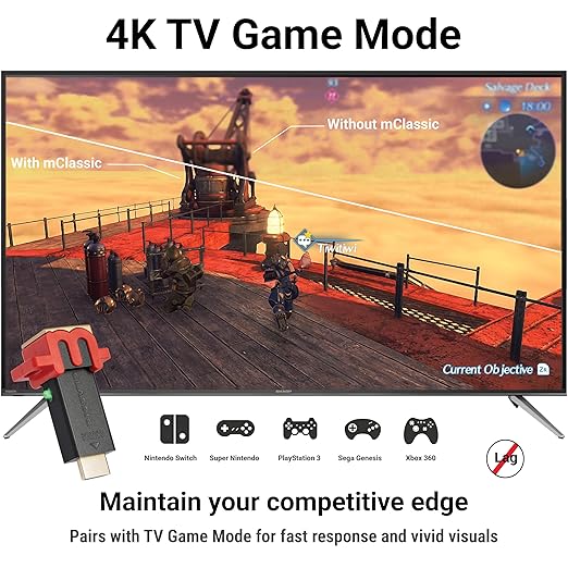 Marseille mClassic OG - Restore Your TVs Game Mode Image Quality, Lag Free, on Nintendo Switch, Xbox, PlayStation, Gamecube, N64, Wii, SNES, and More - Supports 1440p/60hz