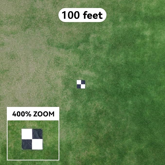 48"x48" Drone Ground Control Point GCP 6 Pack - Black/White Markers UAV Aerial Target for Mapping & Surveying