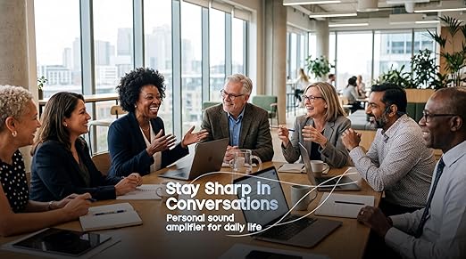 CORE Bone Conduction Sound Amplifier – Open-Ear Personal Listening Wearable for Clearer Conversations