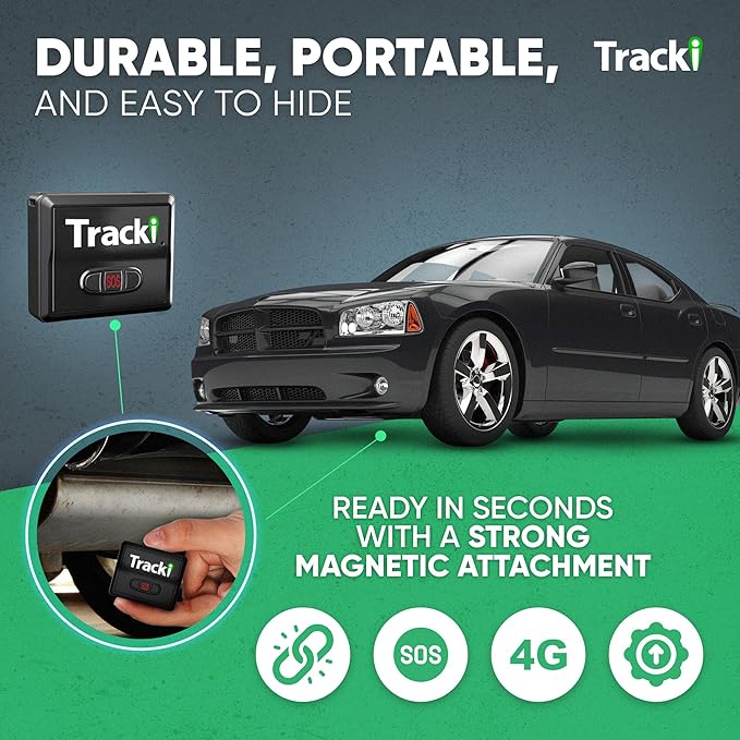 Tracki Mini GPS Tracker, Subscription Required, Cancel Anytime – Universal Compact 4G LTE Tracker for Vehicles (Tracker + 2Y Subs.)